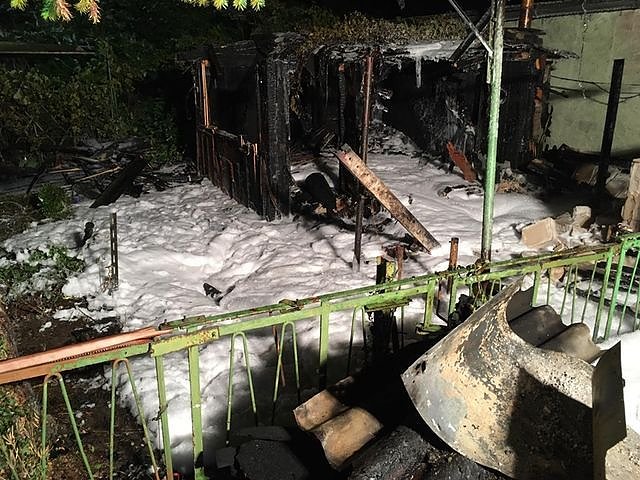 Gartenlaubenbrand in Ro&szlig;leben