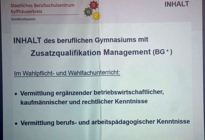 Auftaktveranstaltung f&uuml;r das Berufliche Gymnasium+
