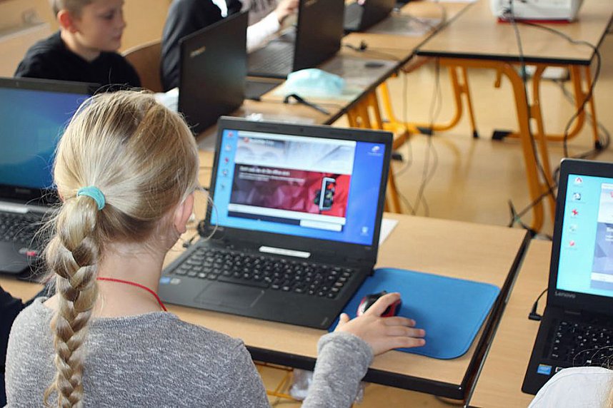 Mit modernster Technik an der GS Franzberg gearbeitet