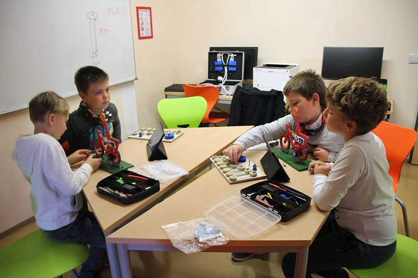 Mit modernster Technik an der GS Franzberg gearbeitet