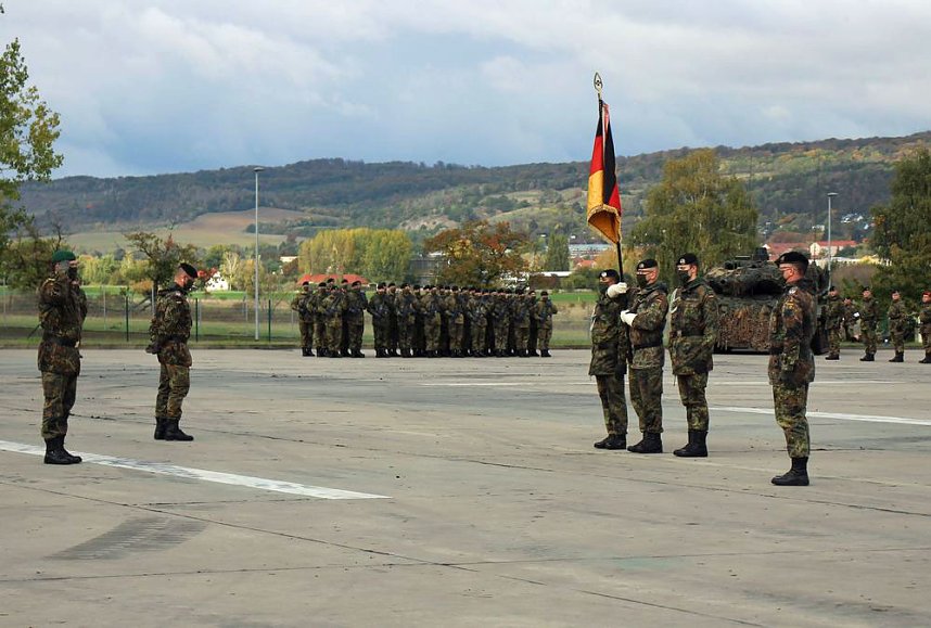Kommandeurswechsel beim Panzerbataillon 393 "Th&uuml;ringer L&ouml;we" in der Kyffh&auml;user Kaserne Bad Frankenhausen statt....
