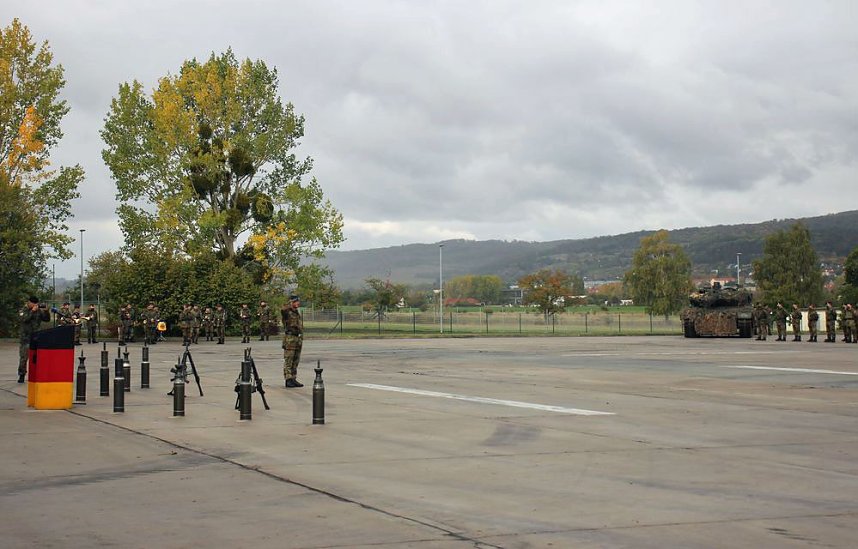 Kommandeurswechsel beim Panzerbataillon 393 "Th&uuml;ringer L&ouml;we" in der Kyffh&auml;user Kaserne Bad Frankenhausen statt....