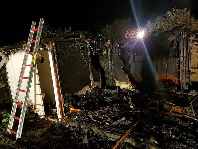 Gartenlaubenbrand in Ro&szlig;leben