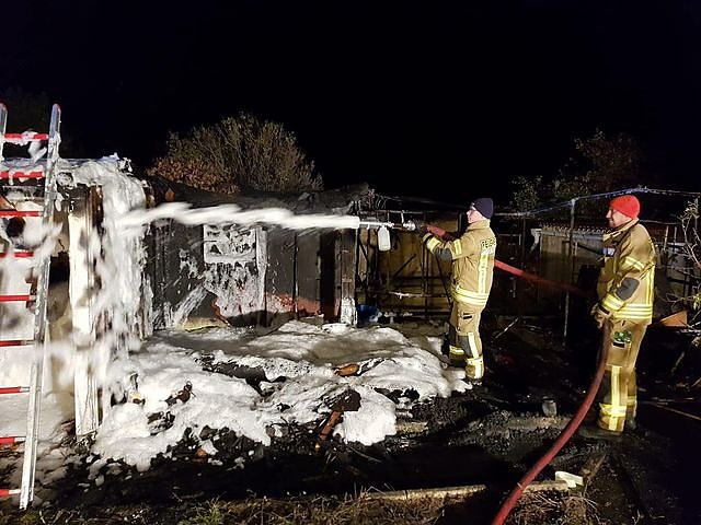 Gartenlaubenbrand in Ro&szlig;leben