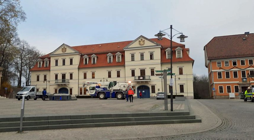 Auch in Sondershausen steht der Weihnachtsbaum