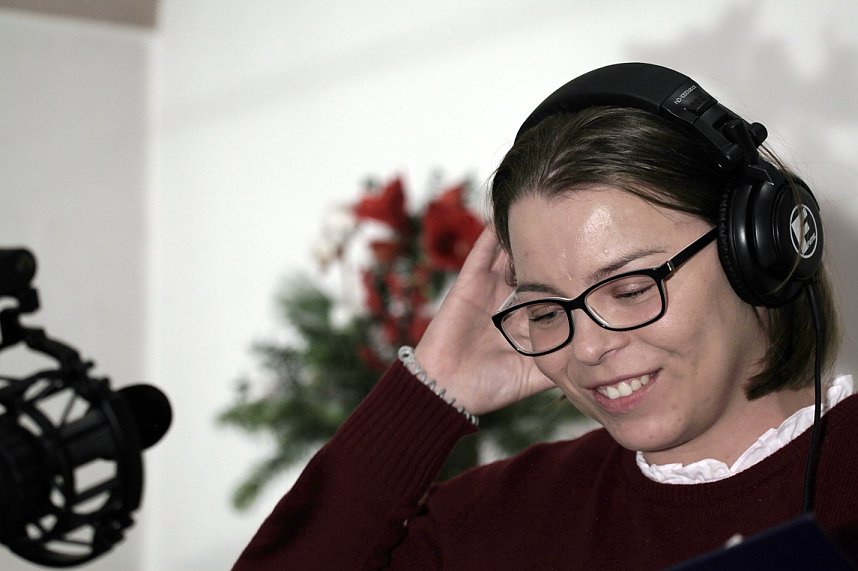 Fr&ouml;hliche Gesichter bei den Aufnahmen