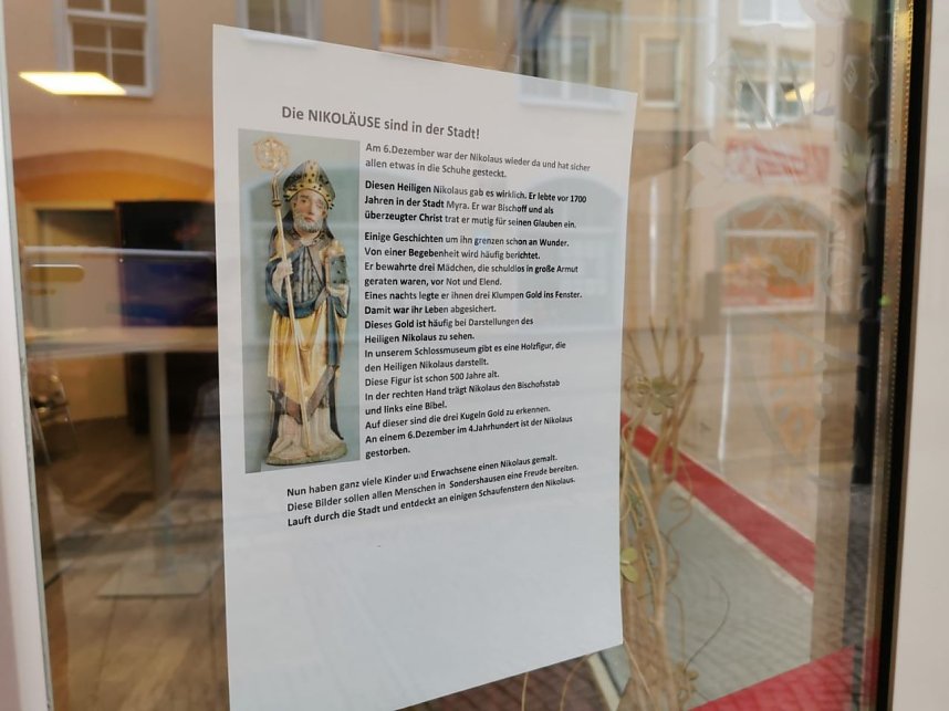 Geschm&uuml;ckte Schaufenster in Sondershausen