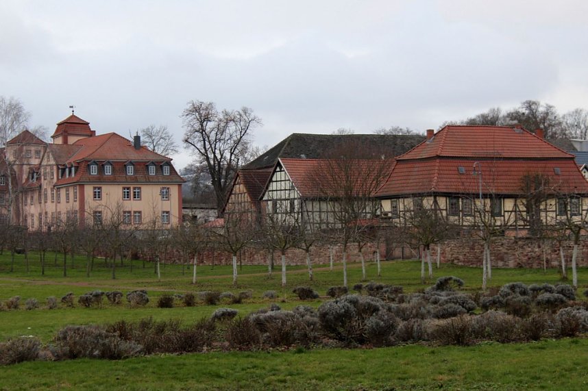 Winterlicher Garten in der Orangerie Bendeleben