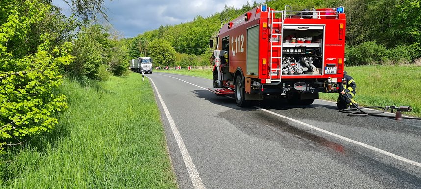 Fahrzegbrand bei Badra