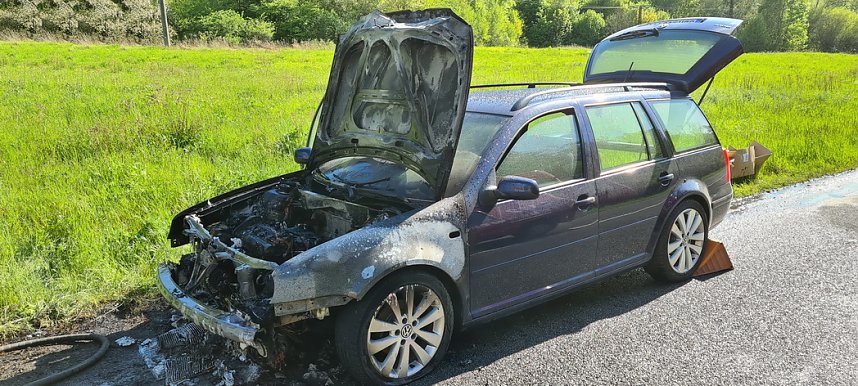 Fahrzegbrand bei Badra