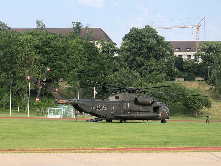 Bundeswehrhubschrauber &uuml;ber Sondershausen
