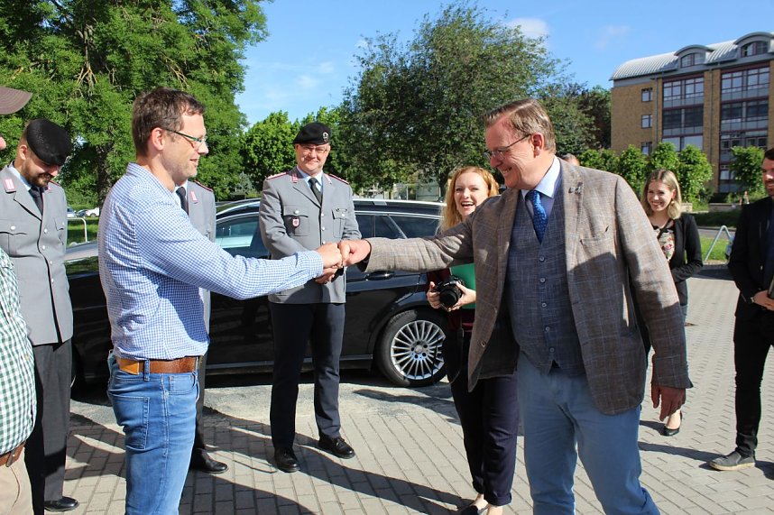 Besuch von Ministerpr&auml;sident Ramelow im DRK Kyffh&auml;userkreisverband in Sondershausen