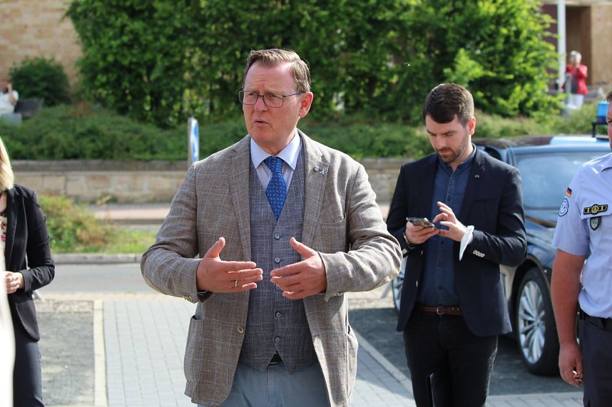 Besuch von Ministerpr&auml;sident Ramelow im DRK Kyffh&auml;userkreisverband in Sondershausen