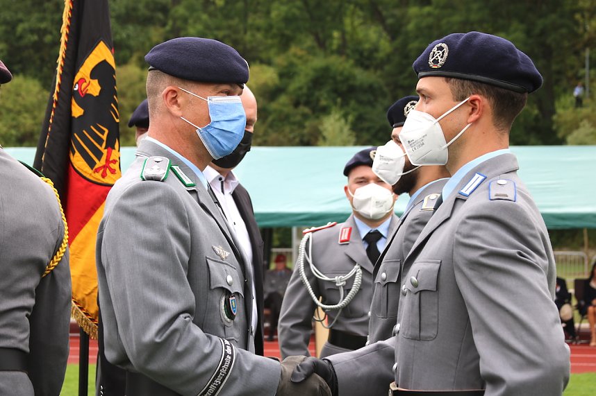 Vereidigung junger Rekruten der Bundeswehr in Sondershausen