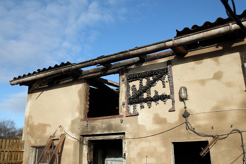 Gartenlauben brannten