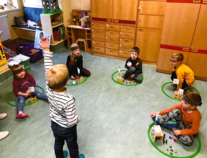 Kinder der Kindervilla in Bad Frankenhausen im "Zahlenland"