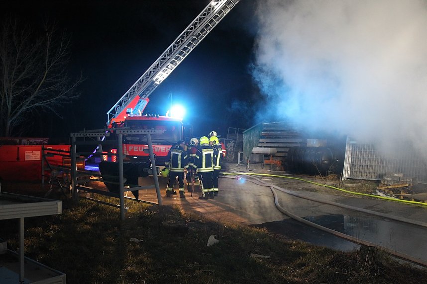Brand im Greu&szlig;ener Gartencenter