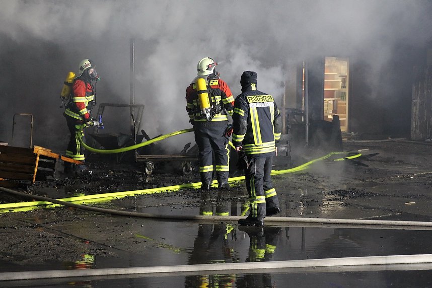 Brand im Greu&szlig;ener Gartencenter