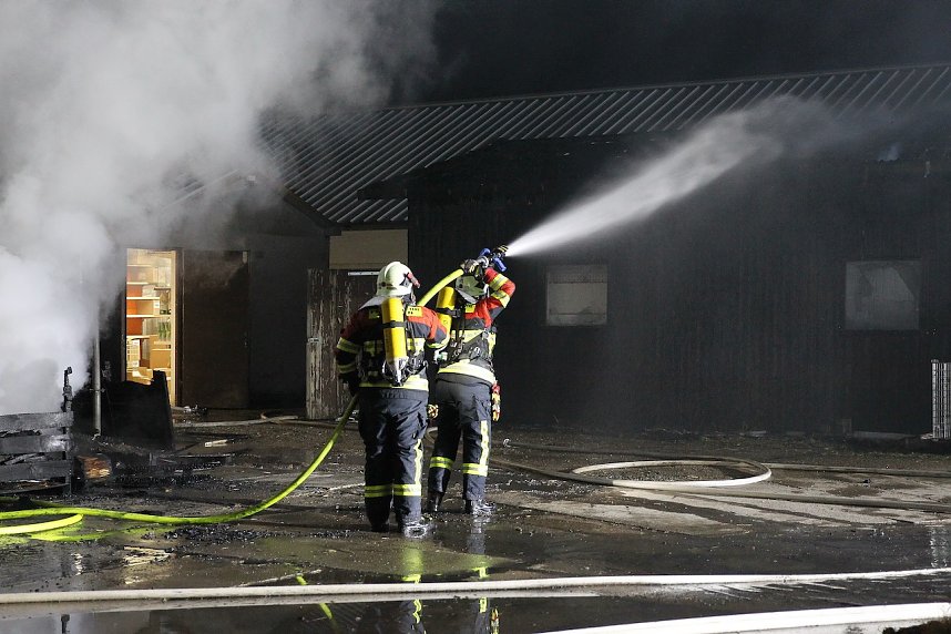 Brand im Greu&szlig;ener Gartencenter