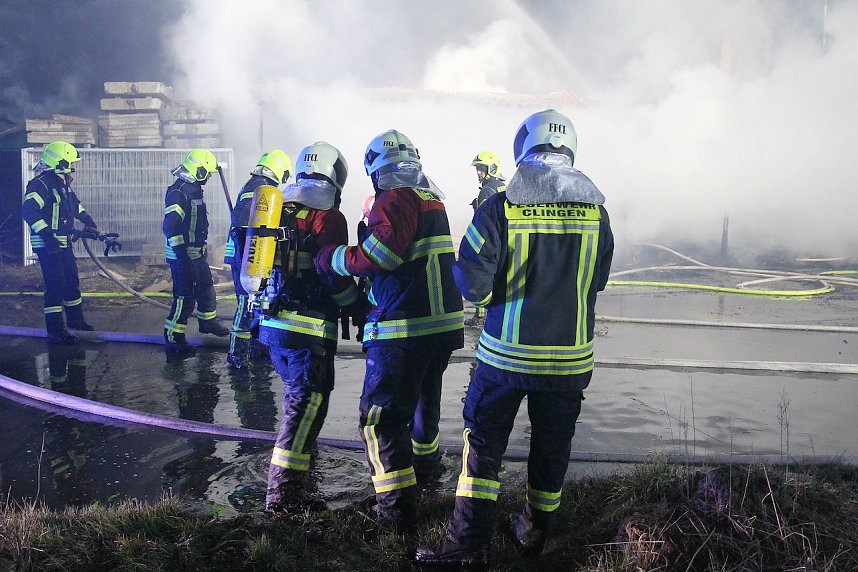Brand im Greu&szlig;ener Gartencenter