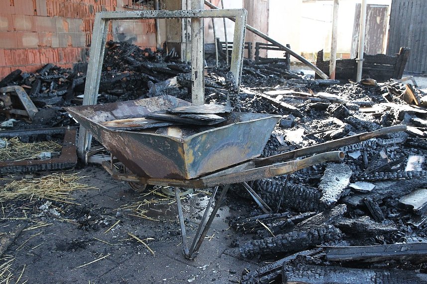 Brand im Greu&szlig;ener Gartencenter