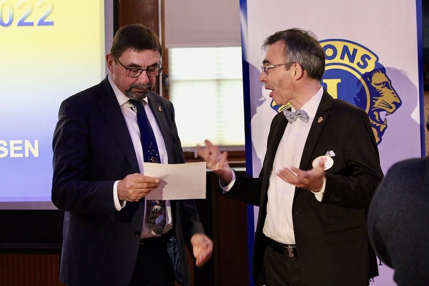 30-j&auml;hriges Jubil&auml;um des LIONS Clubs Sondershausen; v.l. Joachim Kreyer; Govenors Christoph K.Engel