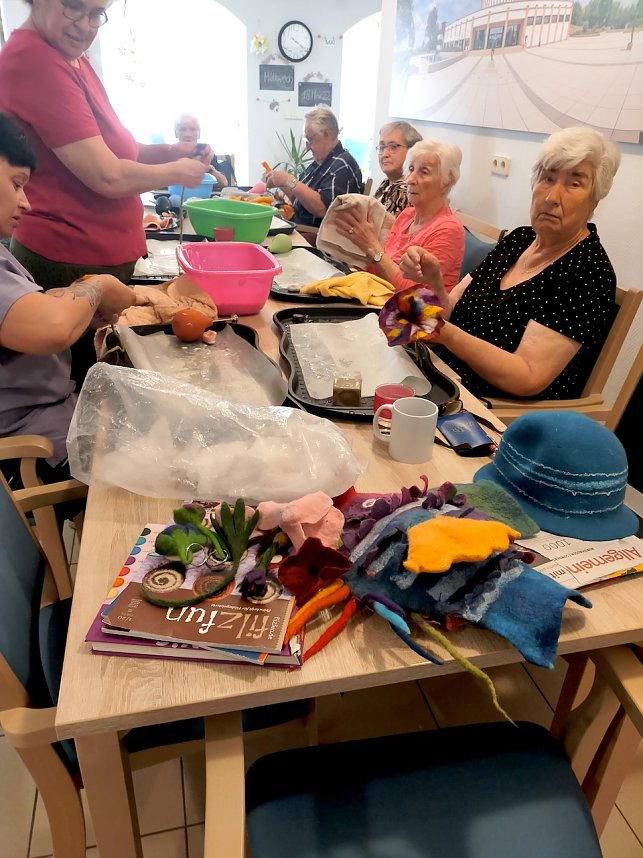 Filzen mit Gabriele Hoffmann aus Bad Frankenhausen