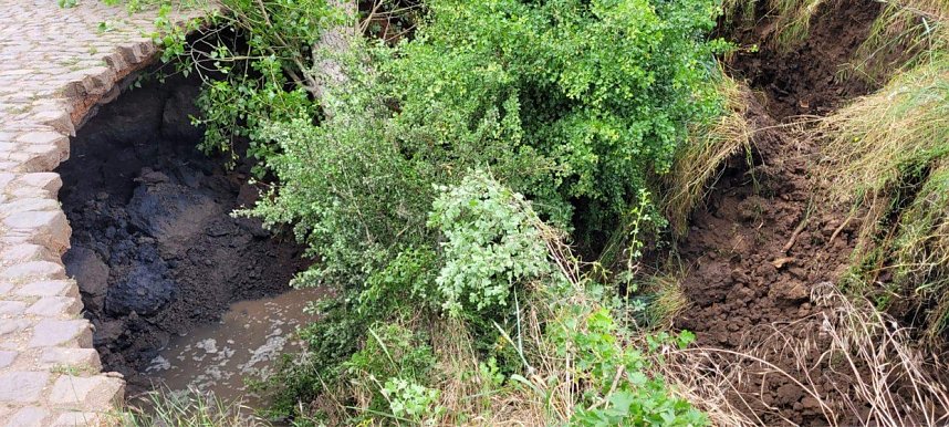 Erdrutsch zwischen Bottendorf und Donndorf