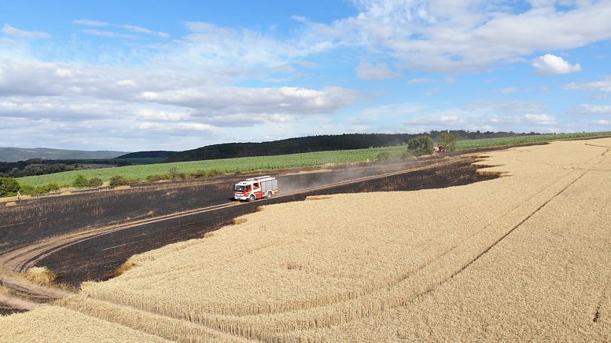 Feldbrand im Kyffh&auml;userkreis