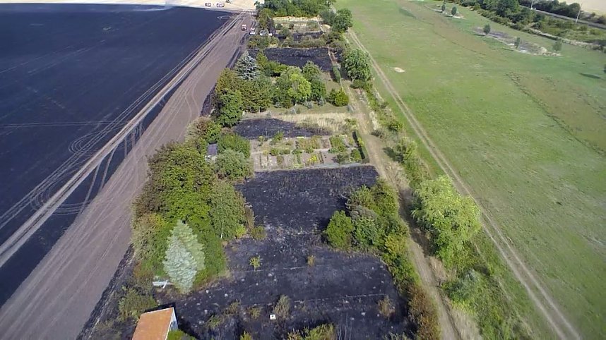 Brand eines Stoppelfeldes bei Bretleben