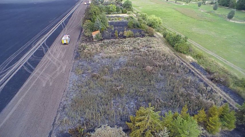 Brand eines Stoppelfeldes bei Bretleben