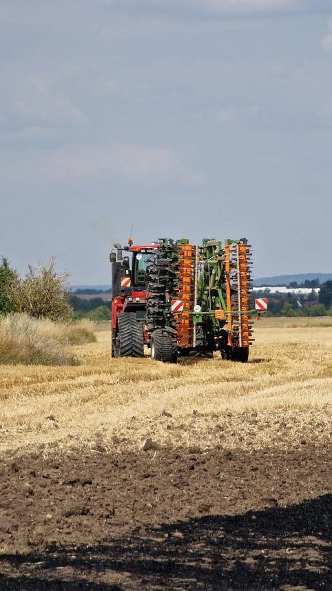 Brand eines Stoppelfeldes bei Bretleben