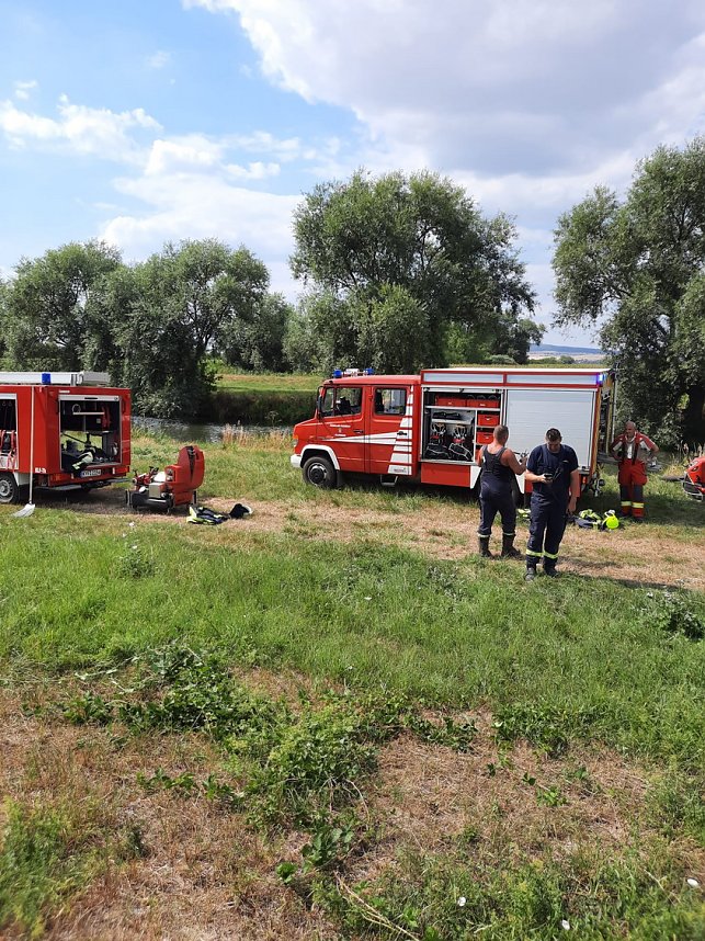 Brand eines Stoppelfeldes bei Bretleben
