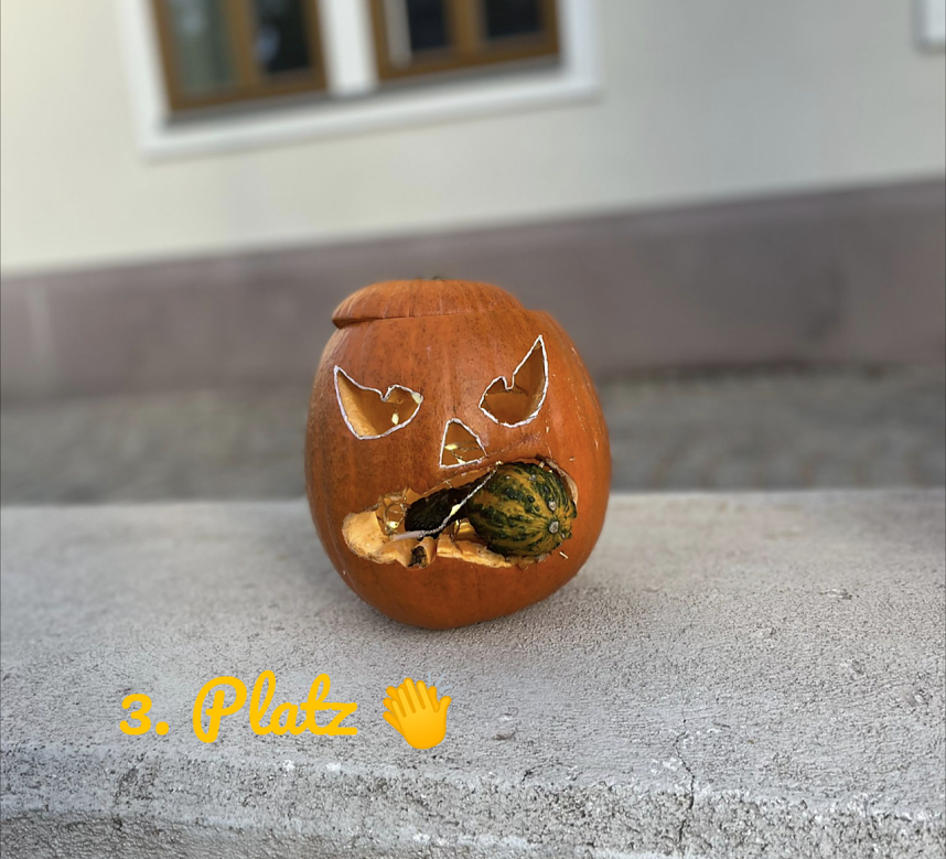 3. Platz beim K&uuml;rbischnitzen