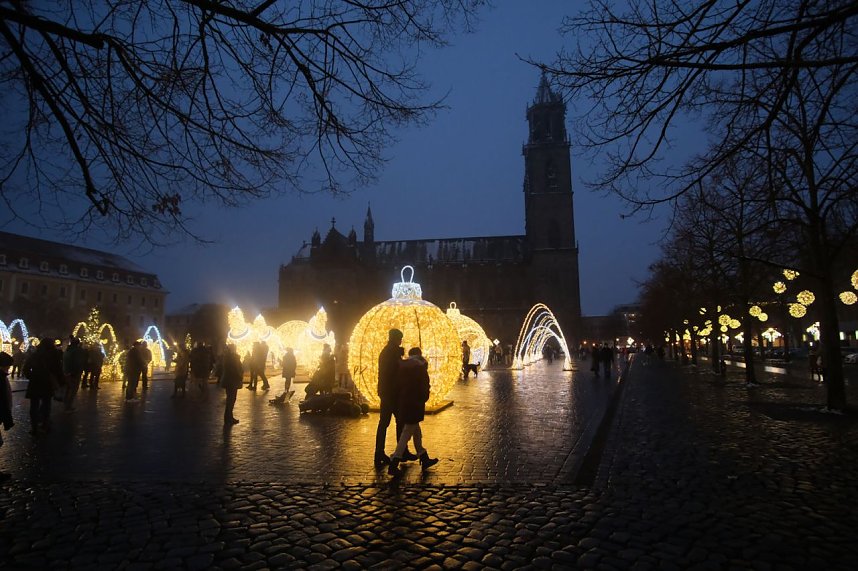 Peter Blei unterwegs in Magdeburg