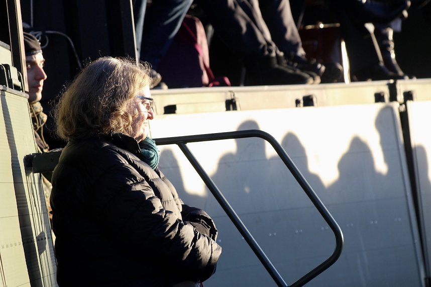 Verleihung des Fahnenbandes vor dem Kyffh&auml;user Denkmal