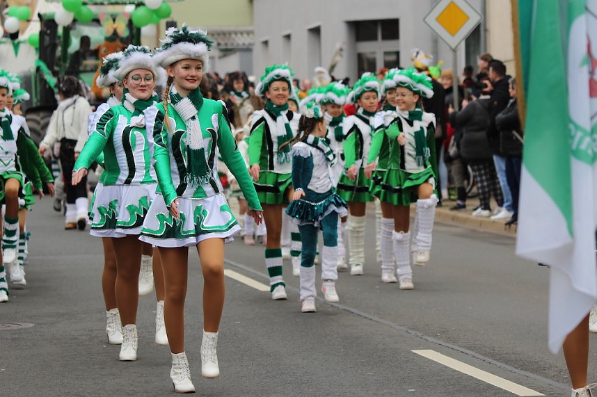 Ausgelassen und fr&ouml;hlich feierten die Menschen am Rosenmontag in Sondershausen