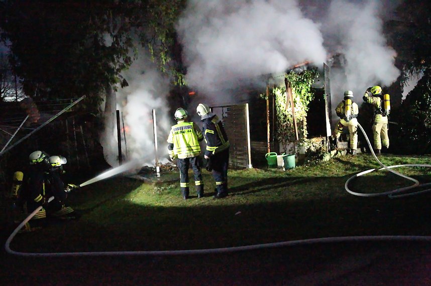 Schuppenbrand heute Morgen