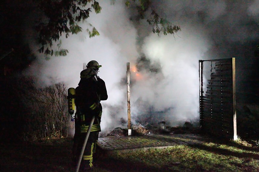 Schuppenbrand heute Morgen