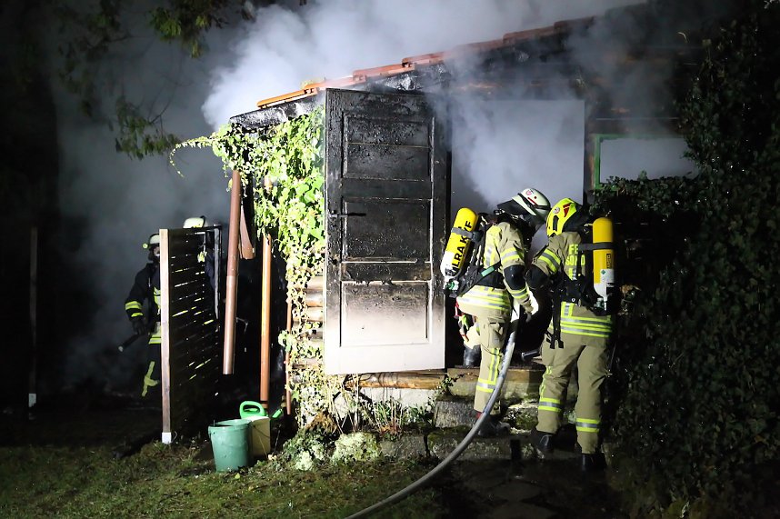 Schuppenbrand heute Morgen