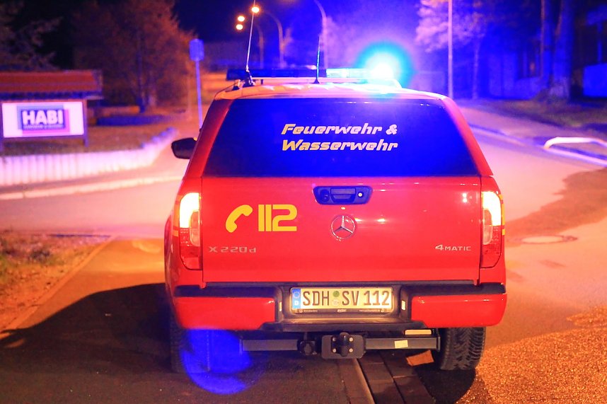 Brand eines Lagers in Sondershausen