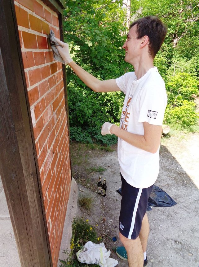 Arbeitseinsatz an der Hornungsh&ouml;he