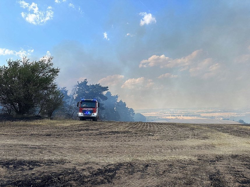 Brand eines Feldes bei Reinsdrof