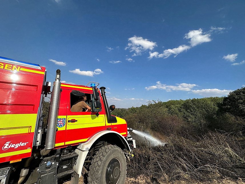 Brand eines Feldes bei Reinsdrof
