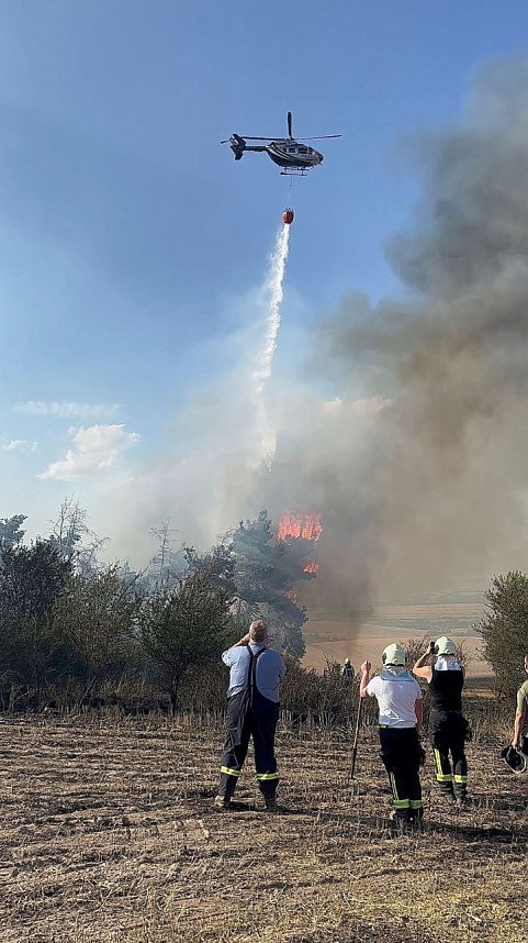 Brand eines Feldes bei Reinsdrof