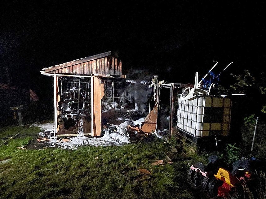 Gartenlabe in Sondershausen-Bebra ausgebrannt