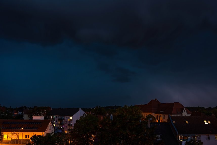 Gewitter gestern Abend &uuml;ber Th&uuml;ringen