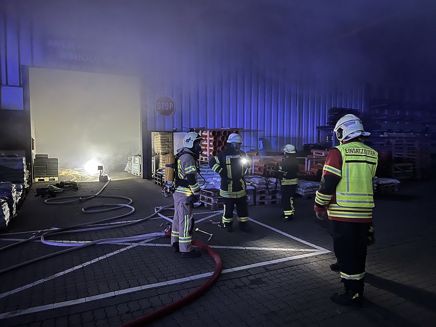 Brand im Baumarkt in der Schachstra&szlig;e in Sondershausen