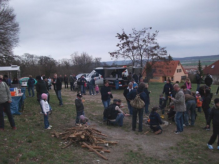 Vom Osterfeuer Bad Frankenhausen