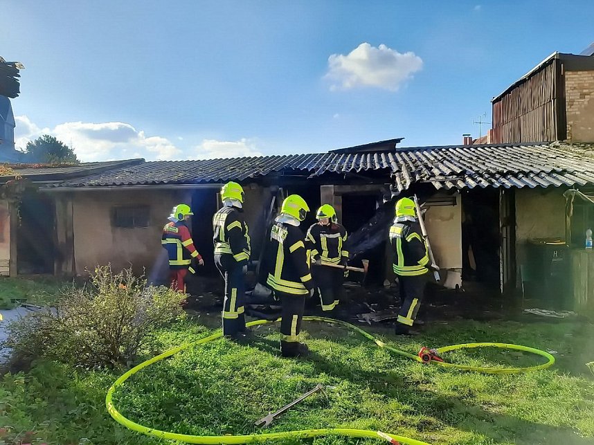 Schuppenbrand in Heldrungen